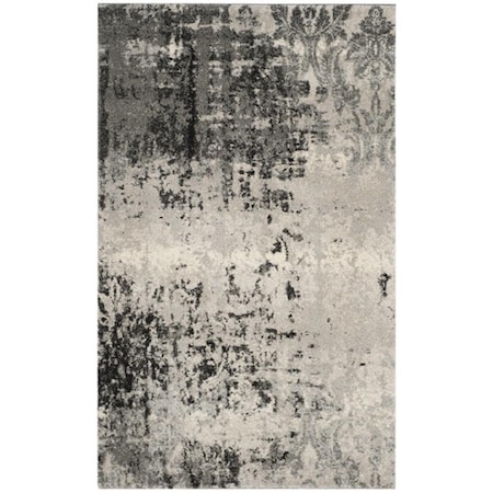 Safavieh Retro Power Loomed Rectangle Area Rug Light Grey & Grey - 2 ft.-3 in. x 11 ft. RET2139-7980-211